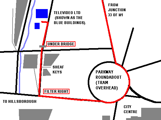 MAP - Follow the red line.